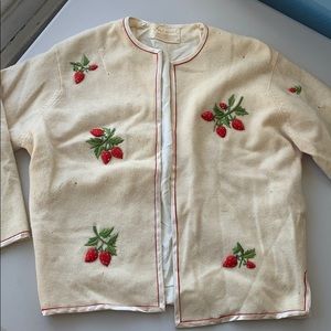 Vintage strawberry cardigan
